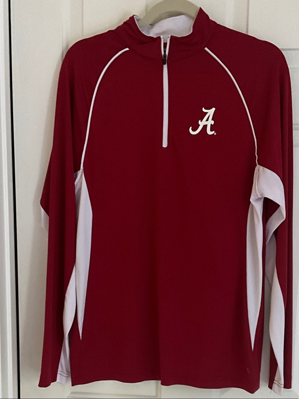 Colosseum Crimson 1/4 Zip Pullover with White Accents - Alabama